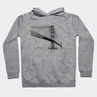 Golden Gate Bridge drawing Hoodie